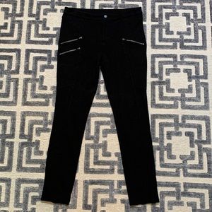 Athleta charcoal gray moto look stretch leggings